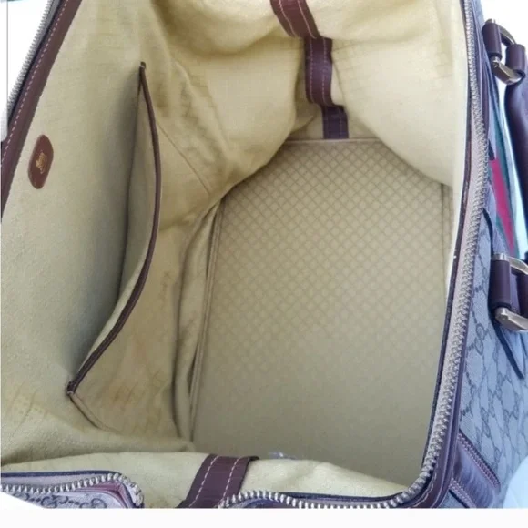 Fabulous Vintage Gucci Supreme Overnight Weekend Travel Train Boston Bag $2,400 - Picture 7 of 9